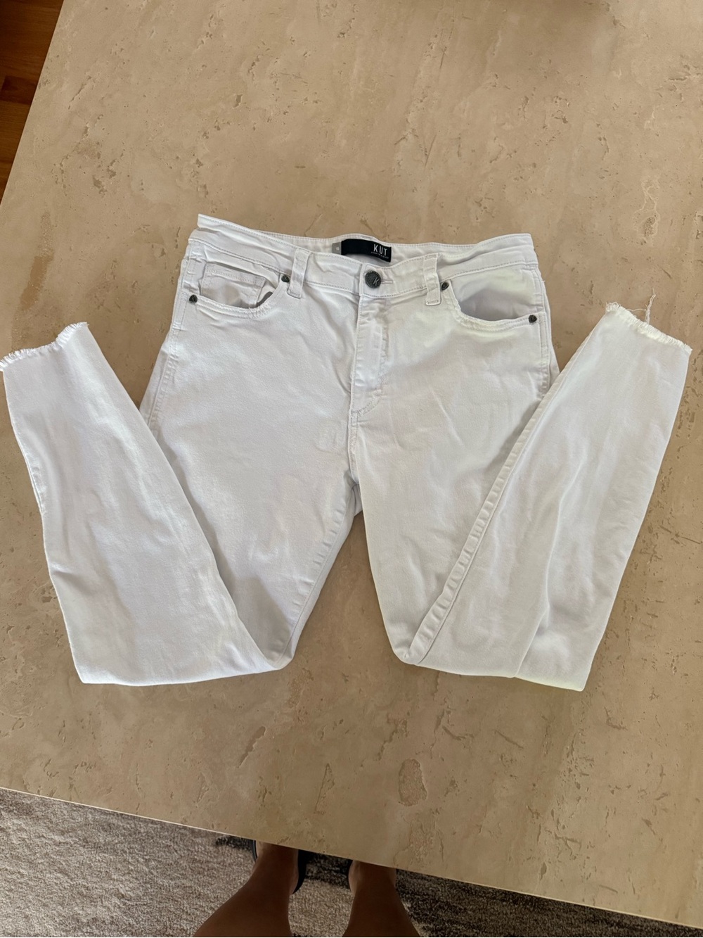 Kut from the Kloth From the Stark White Stretchy Women's Skinny Jeans Sz 10